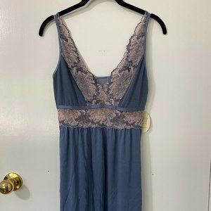 NWT Soma Enlightened Lace Chemise - Slate Blue
